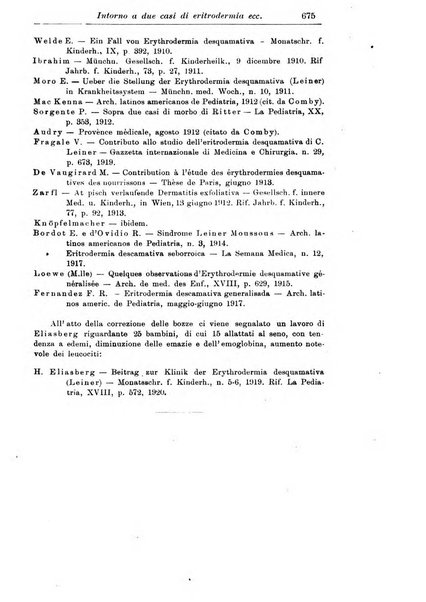 La pediatria periodico mensile indirizzato al progresso degli studi sulle malattie dei bambini