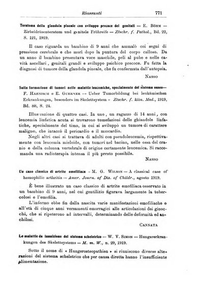 La pediatria periodico mensile indirizzato al progresso degli studi sulle malattie dei bambini