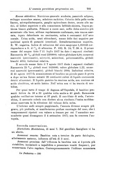 La pediatria periodico mensile indirizzato al progresso degli studi sulle malattie dei bambini