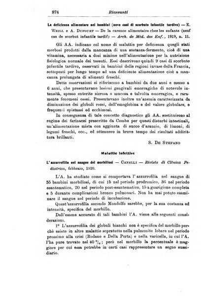 La pediatria periodico mensile indirizzato al progresso degli studi sulle malattie dei bambini