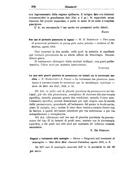 La pediatria periodico mensile indirizzato al progresso degli studi sulle malattie dei bambini