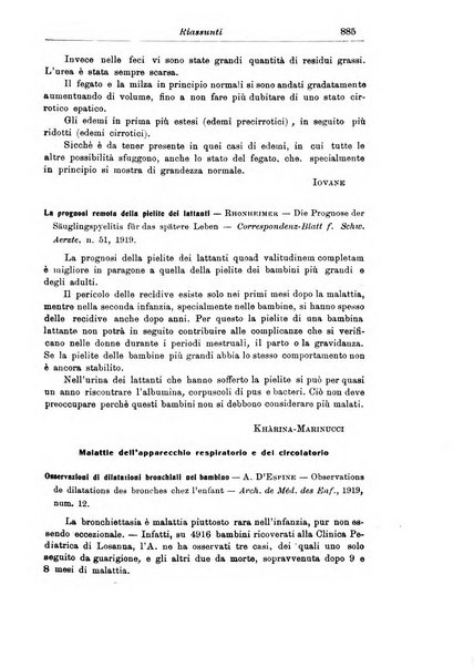 La pediatria periodico mensile indirizzato al progresso degli studi sulle malattie dei bambini