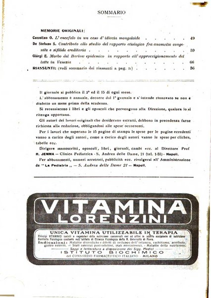 La pediatria periodico mensile indirizzato al progresso degli studi sulle malattie dei bambini