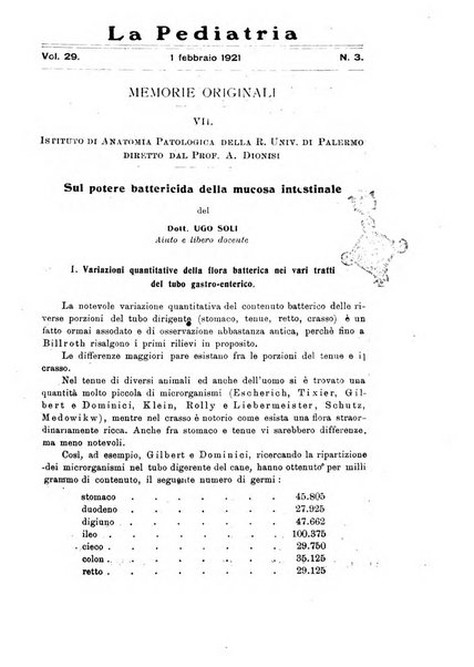 La pediatria periodico mensile indirizzato al progresso degli studi sulle malattie dei bambini