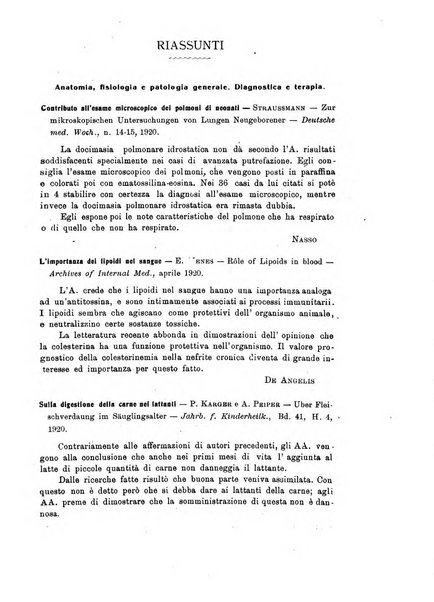 La pediatria periodico mensile indirizzato al progresso degli studi sulle malattie dei bambini