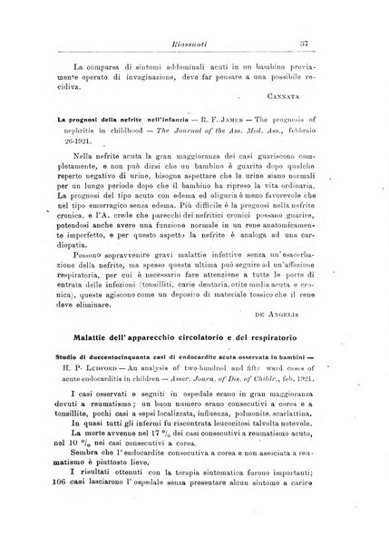 La pediatria periodico mensile indirizzato al progresso degli studi sulle malattie dei bambini