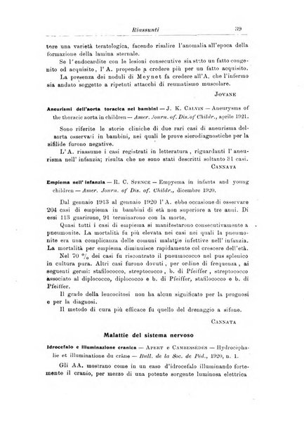 La pediatria periodico mensile indirizzato al progresso degli studi sulle malattie dei bambini