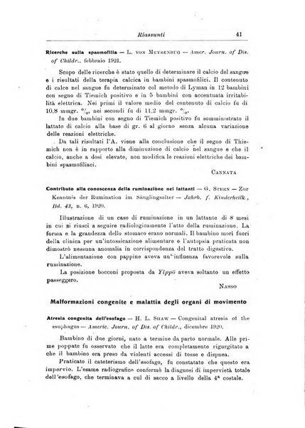 La pediatria periodico mensile indirizzato al progresso degli studi sulle malattie dei bambini