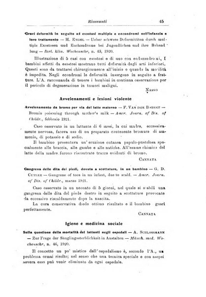 La pediatria periodico mensile indirizzato al progresso degli studi sulle malattie dei bambini