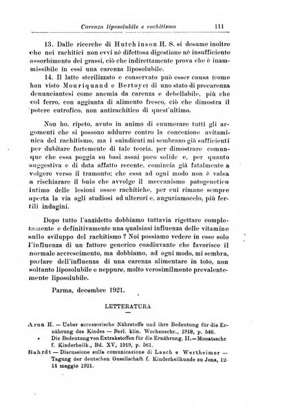 La pediatria periodico mensile indirizzato al progresso degli studi sulle malattie dei bambini