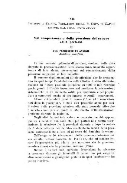 La pediatria periodico mensile indirizzato al progresso degli studi sulle malattie dei bambini