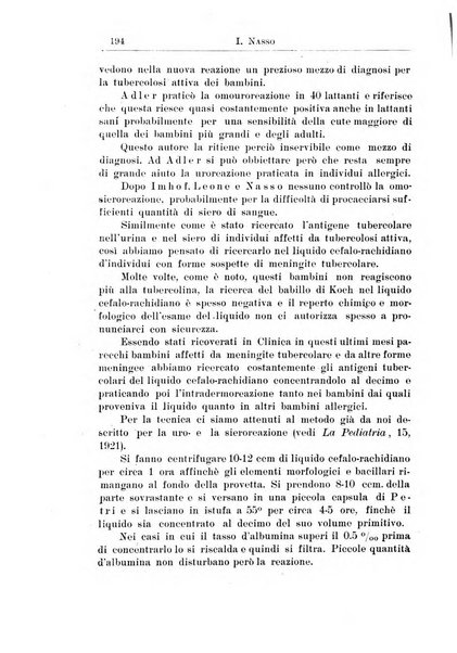 La pediatria periodico mensile indirizzato al progresso degli studi sulle malattie dei bambini