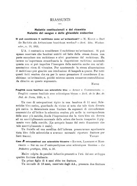 La pediatria periodico mensile indirizzato al progresso degli studi sulle malattie dei bambini