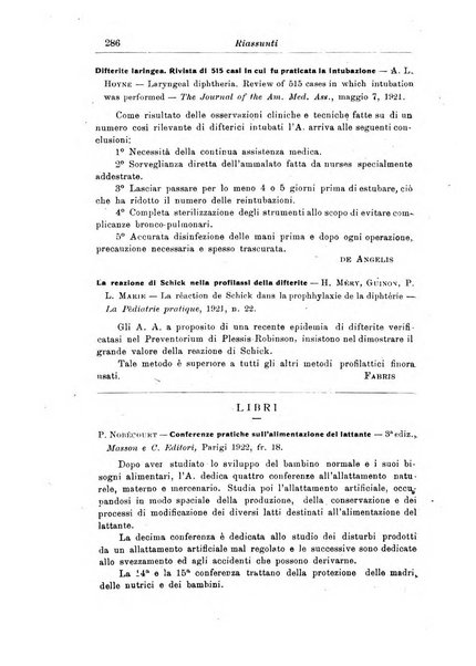 La pediatria periodico mensile indirizzato al progresso degli studi sulle malattie dei bambini