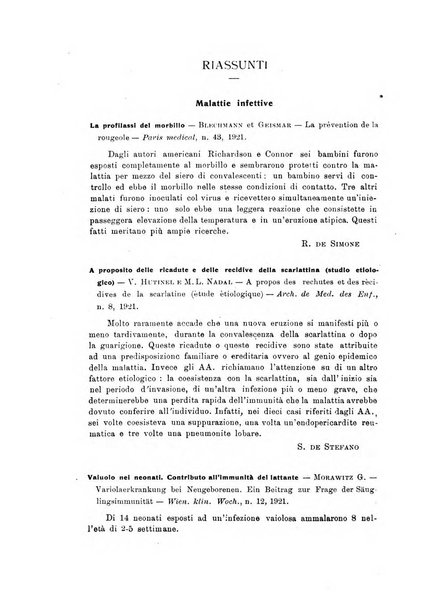 La pediatria periodico mensile indirizzato al progresso degli studi sulle malattie dei bambini