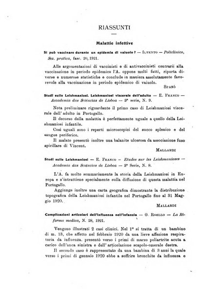 La pediatria periodico mensile indirizzato al progresso degli studi sulle malattie dei bambini