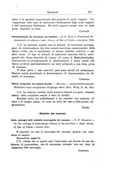 La pediatria periodico mensile indirizzato al progresso degli studi sulle malattie dei bambini