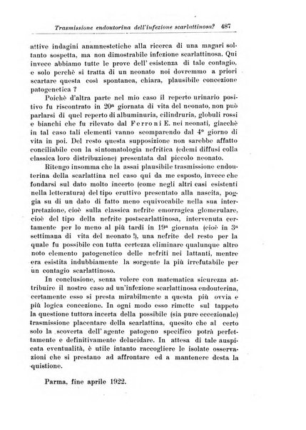 La pediatria periodico mensile indirizzato al progresso degli studi sulle malattie dei bambini