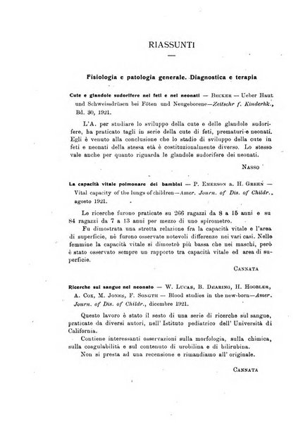 La pediatria periodico mensile indirizzato al progresso degli studi sulle malattie dei bambini