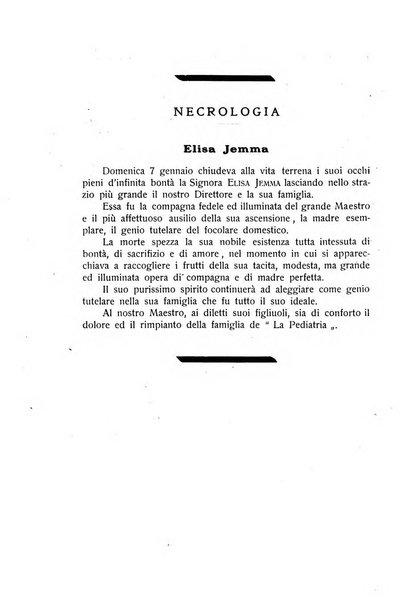 La pediatria periodico mensile indirizzato al progresso degli studi sulle malattie dei bambini