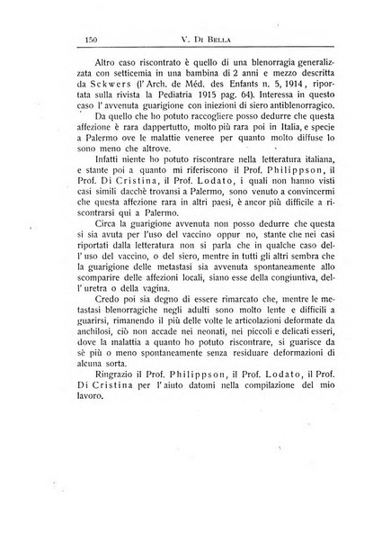 La pediatria periodico mensile indirizzato al progresso degli studi sulle malattie dei bambini