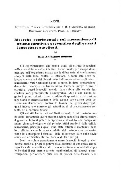 La pediatria periodico mensile indirizzato al progresso degli studi sulle malattie dei bambini