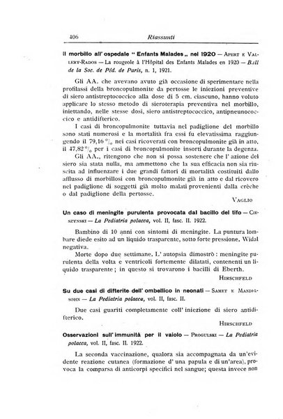 La pediatria periodico mensile indirizzato al progresso degli studi sulle malattie dei bambini