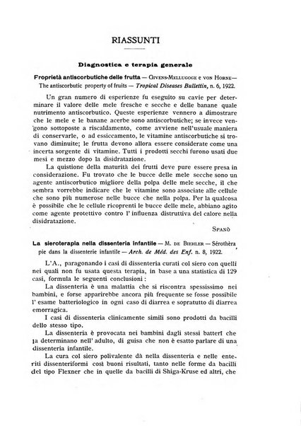 La pediatria periodico mensile indirizzato al progresso degli studi sulle malattie dei bambini