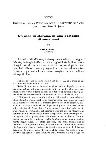 La pediatria periodico mensile indirizzato al progresso degli studi sulle malattie dei bambini