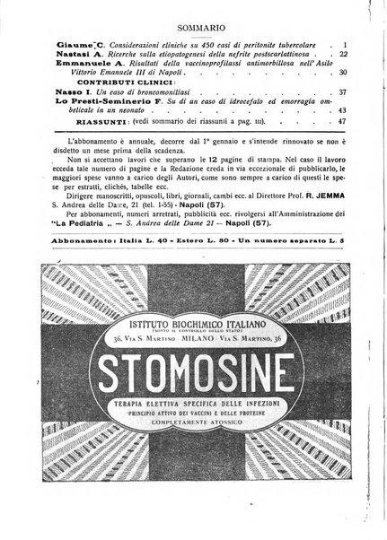 La pediatria periodico mensile indirizzato al progresso degli studi sulle malattie dei bambini