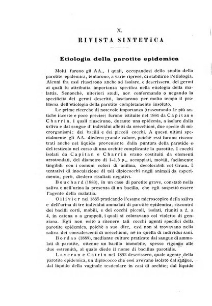 La pediatria periodico mensile indirizzato al progresso degli studi sulle malattie dei bambini