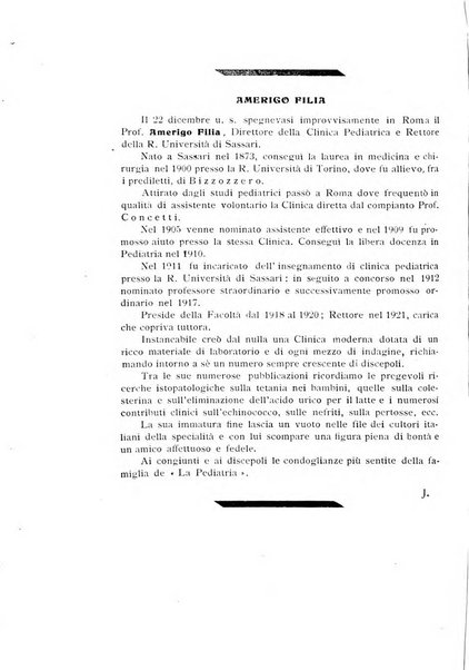 La pediatria periodico mensile indirizzato al progresso degli studi sulle malattie dei bambini