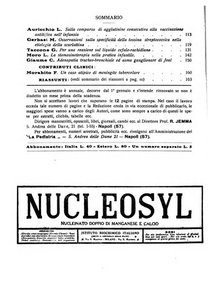 La pediatria periodico mensile indirizzato al progresso degli studi sulle malattie dei bambini