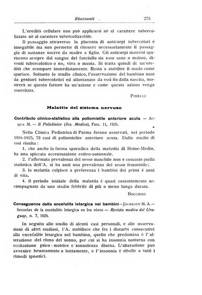 La pediatria periodico mensile indirizzato al progresso degli studi sulle malattie dei bambini