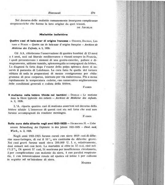 La pediatria periodico mensile indirizzato al progresso degli studi sulle malattie dei bambini