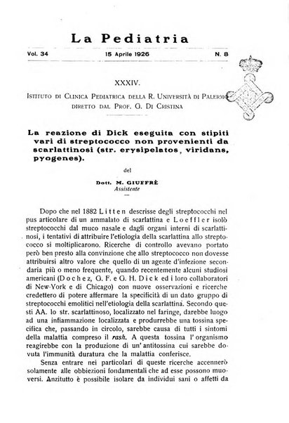 La pediatria periodico mensile indirizzato al progresso degli studi sulle malattie dei bambini