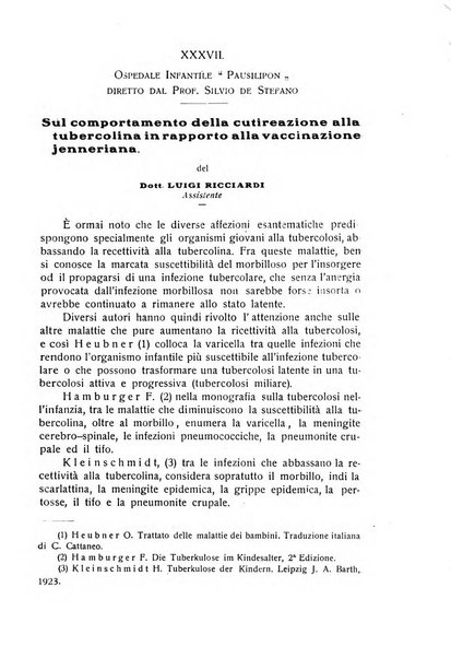 La pediatria periodico mensile indirizzato al progresso degli studi sulle malattie dei bambini