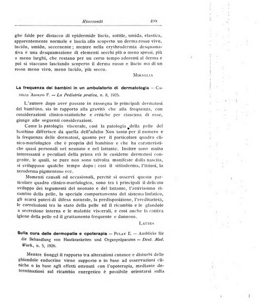 La pediatria periodico mensile indirizzato al progresso degli studi sulle malattie dei bambini