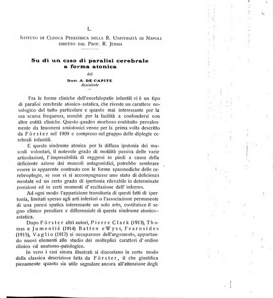 La pediatria periodico mensile indirizzato al progresso degli studi sulle malattie dei bambini