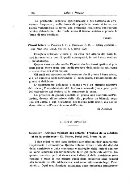 La pediatria periodico mensile indirizzato al progresso degli studi sulle malattie dei bambini