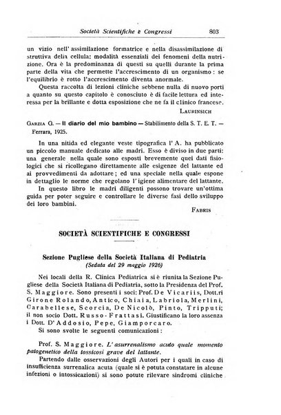 La pediatria periodico mensile indirizzato al progresso degli studi sulle malattie dei bambini