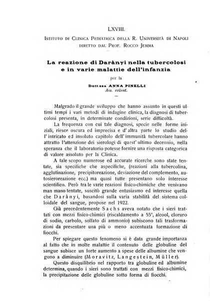 La pediatria periodico mensile indirizzato al progresso degli studi sulle malattie dei bambini