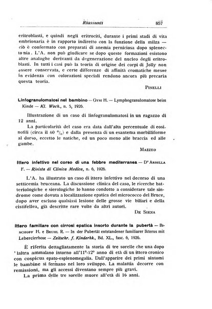 La pediatria periodico mensile indirizzato al progresso degli studi sulle malattie dei bambini