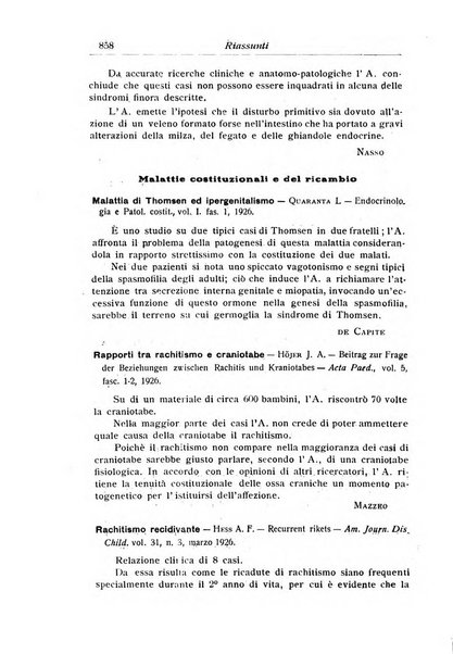 La pediatria periodico mensile indirizzato al progresso degli studi sulle malattie dei bambini