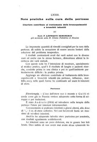 La pediatria periodico mensile indirizzato al progresso degli studi sulle malattie dei bambini