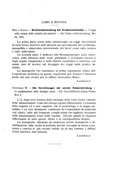 La pediatria periodico mensile indirizzato al progresso degli studi sulle malattie dei bambini