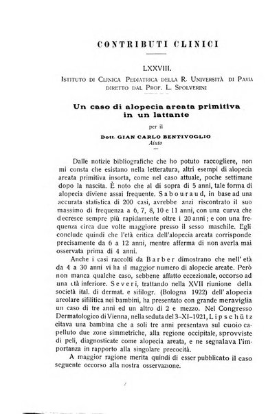 La pediatria periodico mensile indirizzato al progresso degli studi sulle malattie dei bambini