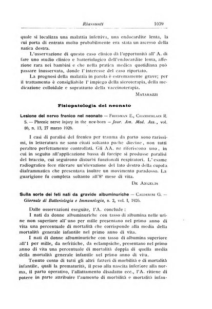 La pediatria periodico mensile indirizzato al progresso degli studi sulle malattie dei bambini