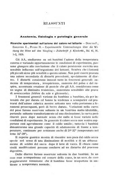 La pediatria periodico mensile indirizzato al progresso degli studi sulle malattie dei bambini