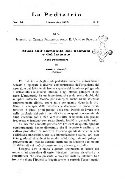 La pediatria periodico mensile indirizzato al progresso degli studi sulle malattie dei bambini